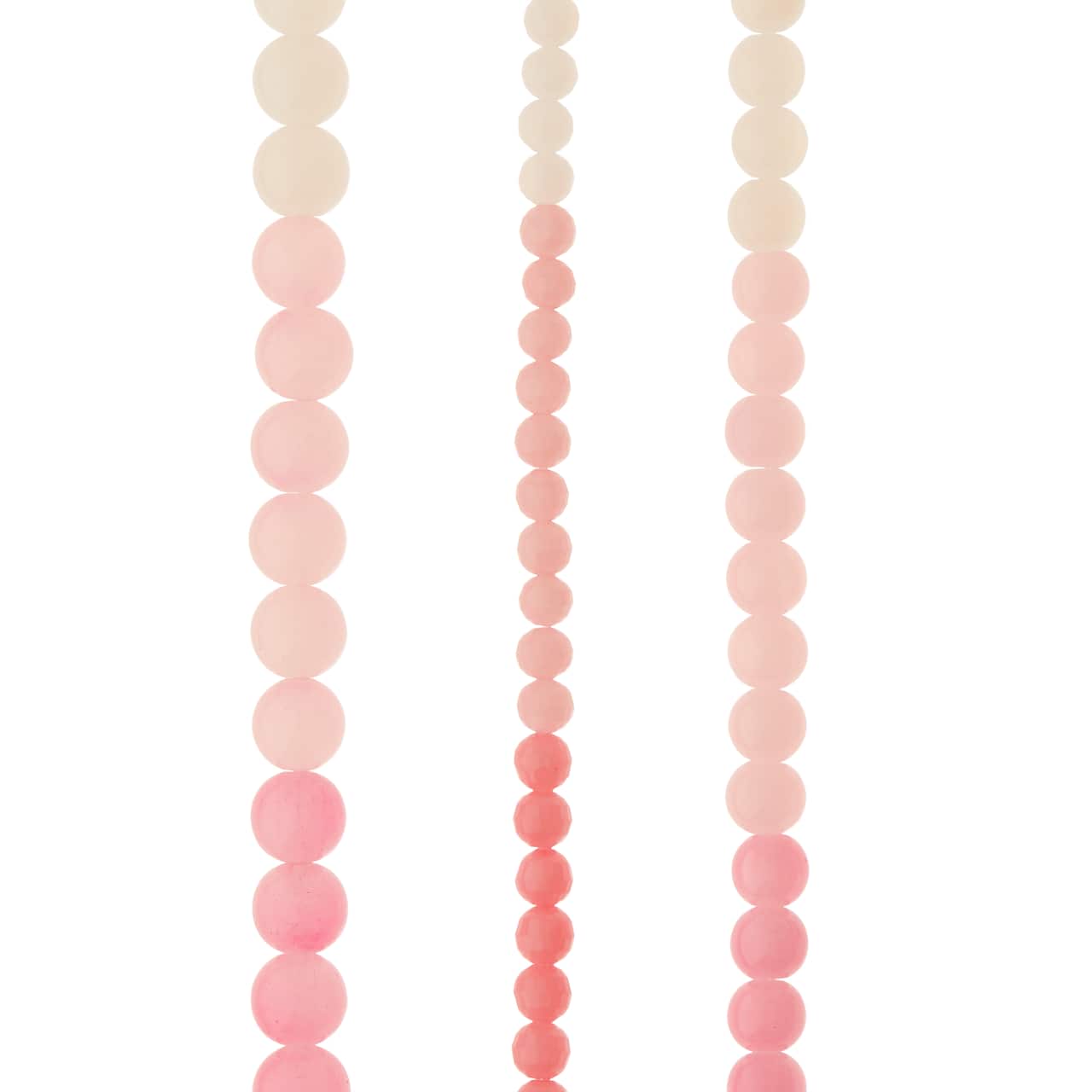 Perles rondes en verre à dégradé rose de Bead Landing